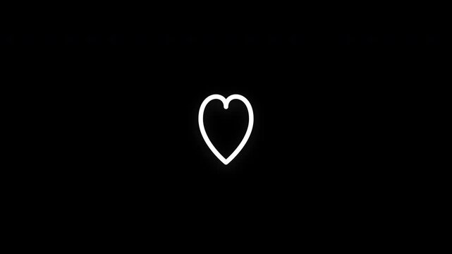 Premium heart line icon animation with smooth reveal and seamless loop. Ideal for love, romance, relationships, kindness, friendship, weddings, and lifestyle content.