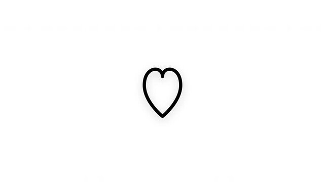 Premium heart line icon animation with smooth reveal and seamless loop. Ideal for love, romance, relationships, kindness, friendship, weddings, and lifestyle content.