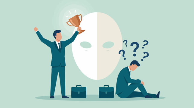 Imposter syndrome in business: Triumph vs. hidden struggle and doubt