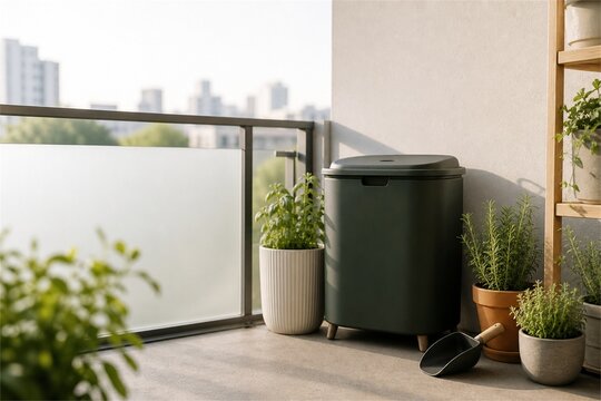 Balcony Compost System Editorial Hero With Copy Space