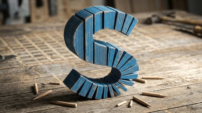 Dynamic Wooden Letter 'S' Arrangement with Pins on Long-term planning sets a clear roadmap for extended