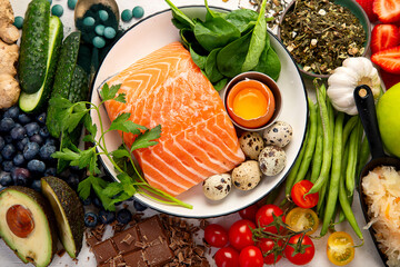 Plakat Beauty nutrition and anti-aging skincare concept.