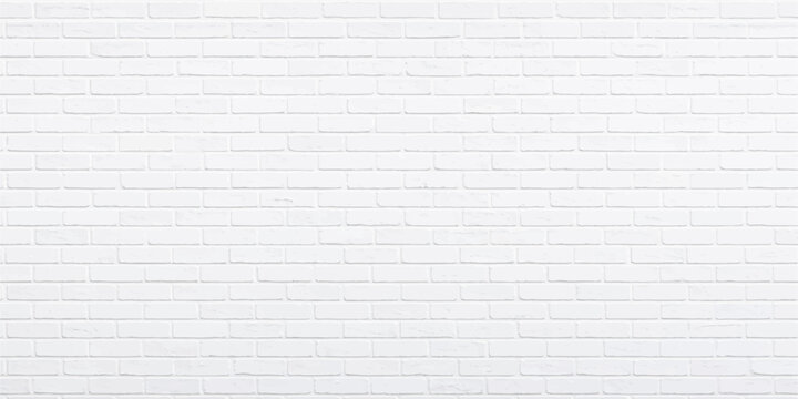 Bright White Brick Wall Vector Background Modern Realistic Texture Interior Construction Urban Architecture Design