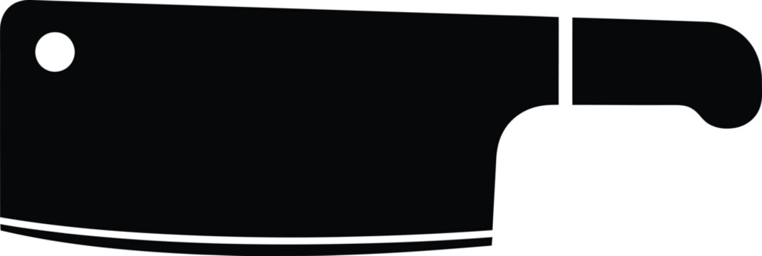 Silhouette vector cleaver kitchen tool for professional chef cooking design