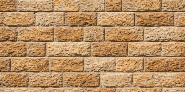 Brown Beige Brick Wall Vector Texture Background Seamless Stone Wall Pattern for Rustic and Modern Architecture Designs