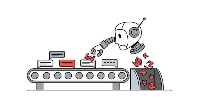 Artificial intelligence robot moderating chat messages