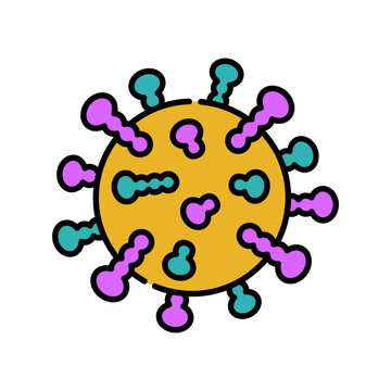 mumps color line icon.