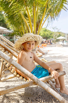 Happy european family on a holiday, snorkeling and enjoying beach time in Vietnam
