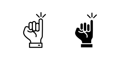 Fototapeta premium Promise Hand Gesture icons, dual style icon set