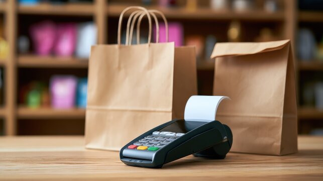 Customers make contactless payments with credit cards.