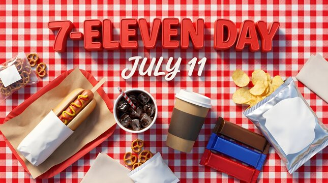 7-Eleven Day, July 11, convenience store food, Slurpee, coffee, picnic
