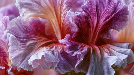 Fototapeta premium Flower petals in detail show their beauty.