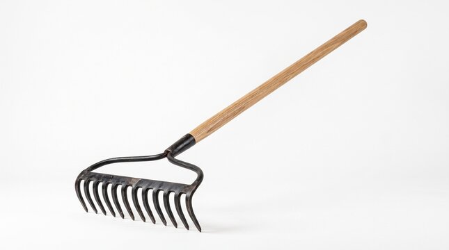 Hand Cultivator Rake Illustration, Garden Farming Tool, Soil Cultivation, Gardening Equipment, Agriculture, Landscaping and Home Garden Maintenance Concept