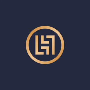 HL monogram logo inside circle frame