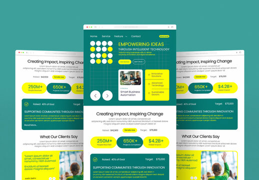 Business Landing Page Website UI Template Web Homepage Design