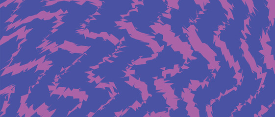 Fototapeta premium Wavy purple background featuring abstract pink jagged shapes with a dynamic and fluid motion.