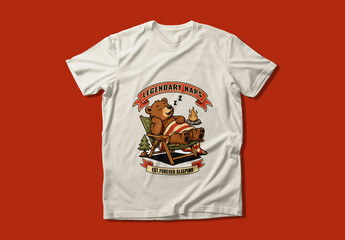 Funny Legendary Naps Bear T Shirt Design