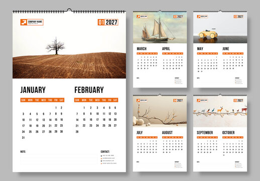 Minimal Calendar Template 2027