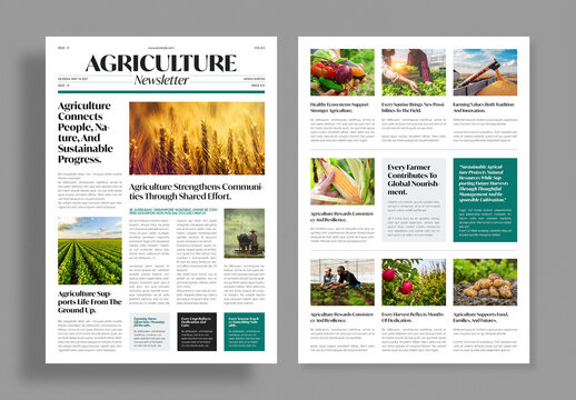 Modern Agriculture Newsletter Template