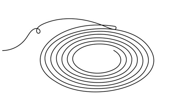 Bullseye target and check mark with arrow icon sign continuous one line drawing on white background minimalist concept of marketing and goals winning results symbol 4k animation video