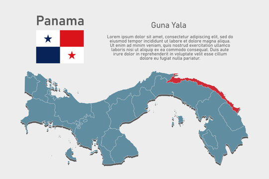 Vector map of Panama - Guna Yala Indigenous Region