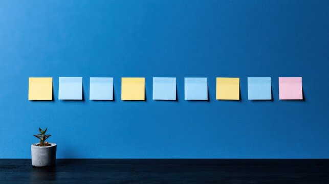 Minimalist home office colorful flashcard visual learning for effective memory retention