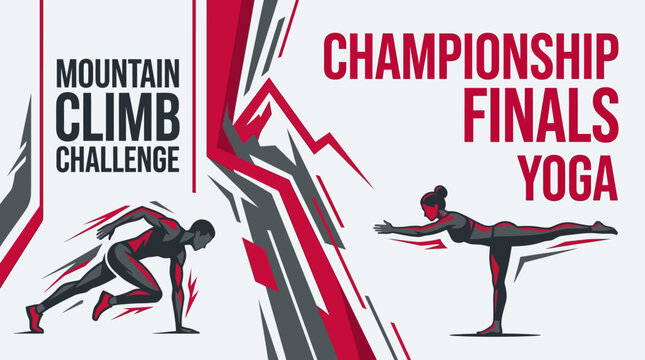 Mountain Climb Challenge Championship Finals Including Yoga Poses Event