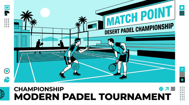 Modern Padel Championship Desert Tournament Excitement For Sports Enthusiasts