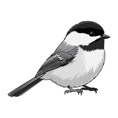 blue tit isolated on white background © Md Sharif Ahmed
