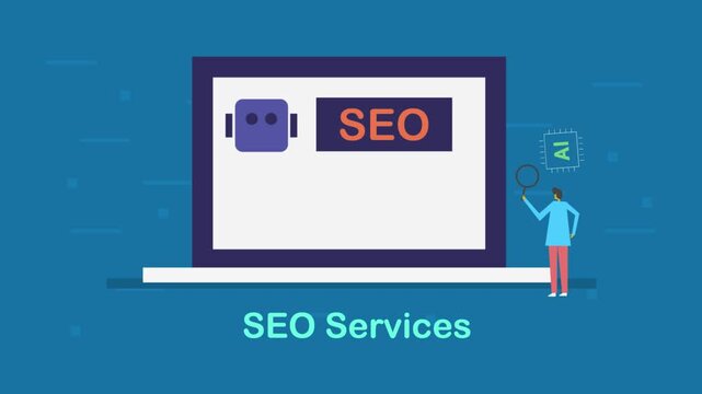 Technical SEO maximize brand visibility across AI search engine and organic traffic growth graph.