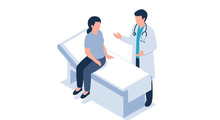 Fototapeta premium Female patient talking to doctor.