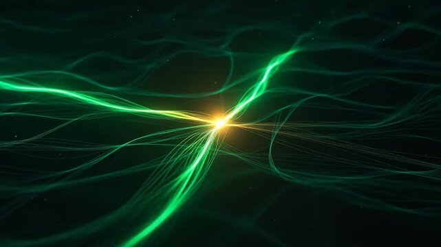 TCP Three-Way Handshake: Animated Network Connection with Glowing Lines