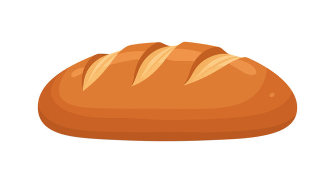 Freshly baked crusty bread loaf.