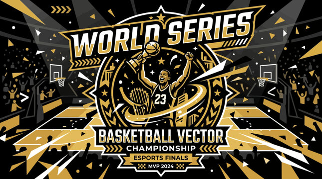 Illustrative Sports Championship Graphics For Electronic Sports Competitions