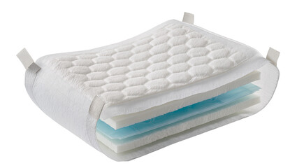 Absorbent pad with layered structure and honeycomb texture © Jonas