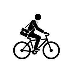 Obraz premium Bicycle Riding Commute Icon
