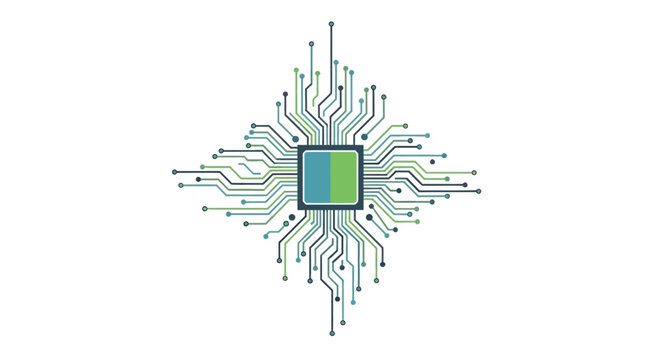 Microchip Circuit Board Design Closeup.