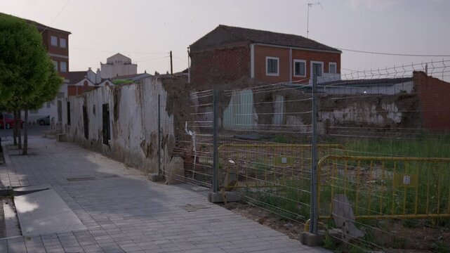 Abandoned deteriorated house in rural area representing economic decline rural depopulation housing crisis and neglected property.