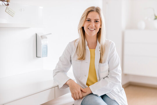 Portrait of smiling female doctor in medical practice