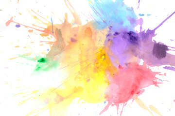 Fototapeta premium Real paint vibrant splatters and splashes artistic expression explosion