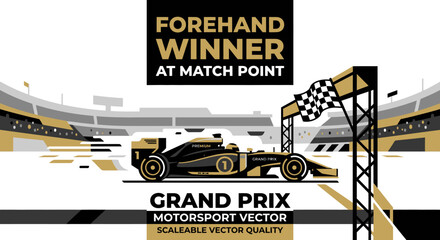 Obraz premium Formula One Grand Prix Victory Lap Celebrating The Champion Racer