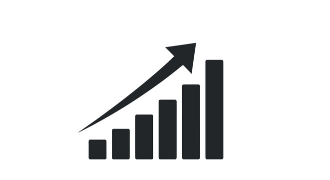 Business growth, success, statistics, chart, graph icons isolated on White Background Editable EPS