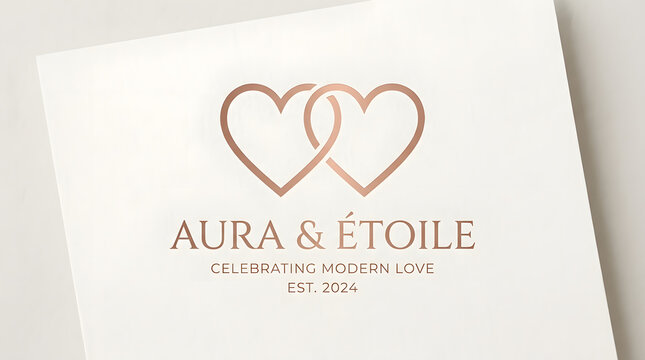 Aura etoile logo celebrating modern love est 2024.