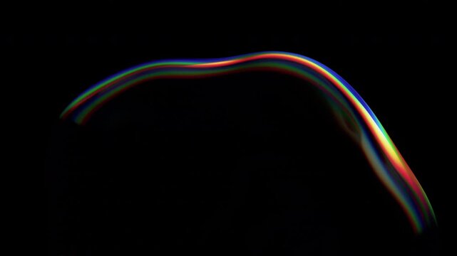 Abstract animation, iridescent wavy surface with color refraction effect, 4k seamless loop 3d animation