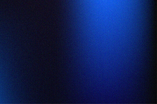 Abstract dark blue gradient background, with a bright, light spot, featuring, a fine grainy, texture and soft, atmospheric noise across, the entire surface