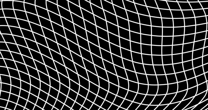 Grid mesh lattice with Curve billowy and lines Distortion deformation array of lines Grid
