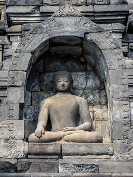 Templo de Borobudur en Yogyakarta, en la isla de Java, Indonesia