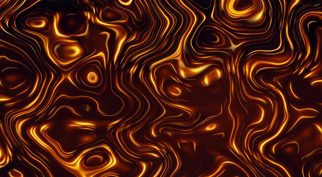 Liquid gold abstract background, glowing metallic swirls and ripples, luxury golden fluid texture for elegant design backdrops