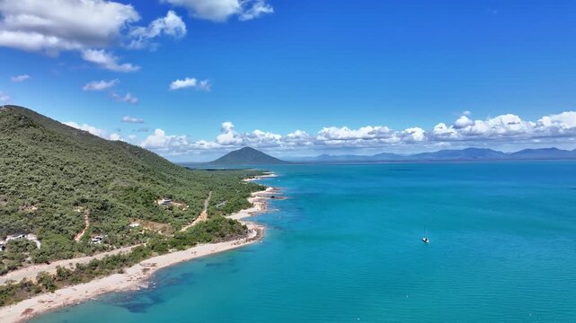 Spectacular cinematic aerial footage of Cape Gloucester Queensland Australia
