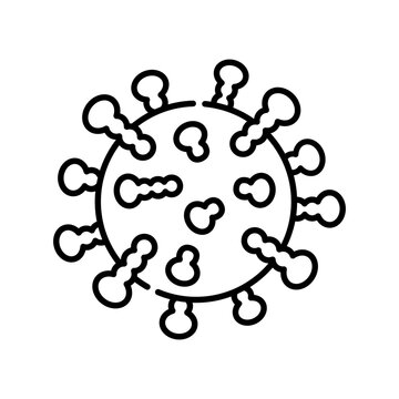mumps black line icon.